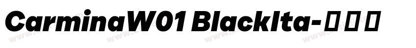 CarminaW01 BlackIta字体转换